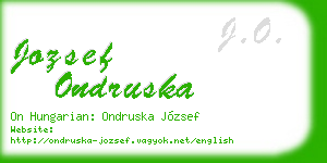 jozsef ondruska business card
